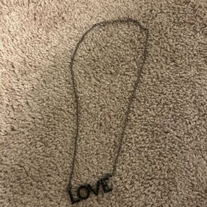 Black 'LOVE' Necklace